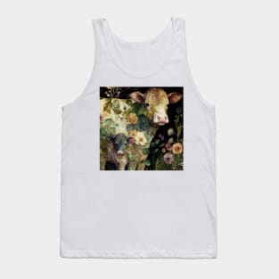 Cow, Watercolor Farm Animals Tank Top